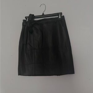 Express Black Leather Skirt